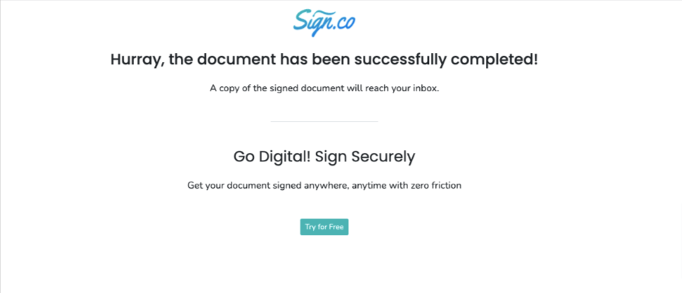 Cases - Sign.co confirmation page.png Cases - Sign.co confirmation page